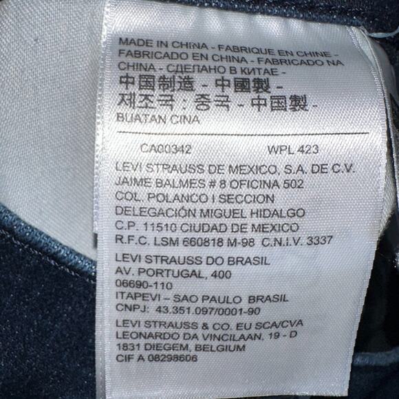 Levi's Jeans Women's 14 Blue Denim Stretch 5-Pocket Classic Straight Leg Zip Fly - Picture 12 of 13